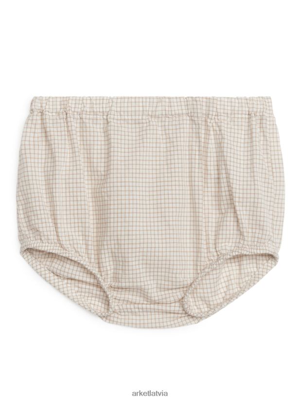 bērni ARKET seersucker bloomers apģērbs bēšs/čeks DT8RBB1703