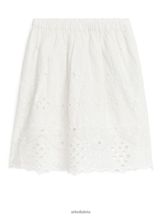 bērni ARKET broderie anglaise midi svārki apģērbs balts DT8RBB1383