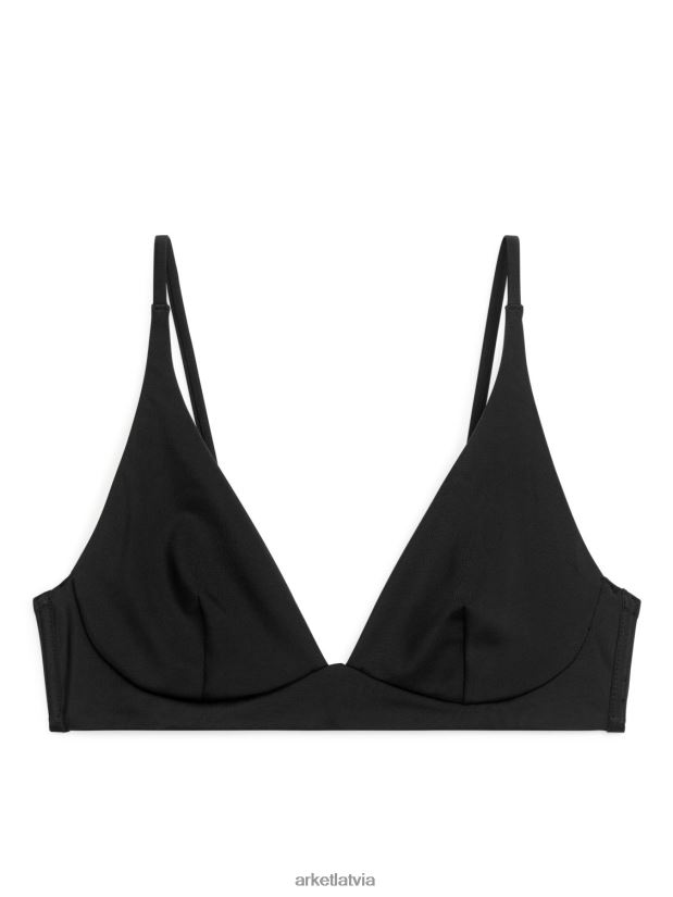 sievietes ARKET bikini tops apģērbs melns DT8RBB621